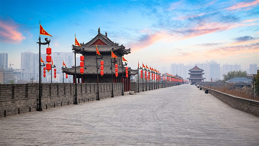 Xi’an City Wall before a journey to Tibet