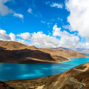 Peach blossom valley landscape on Tibet group tour