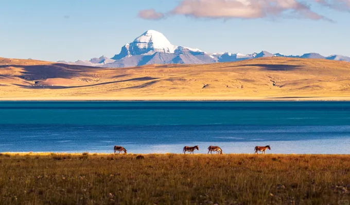 Mount Kailash and Lake Manasarovar
