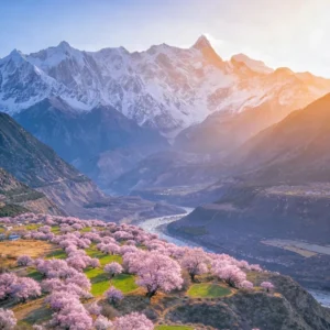 Snow-capped Namcha Barwa mountain peak in Nyingchi Tibet
