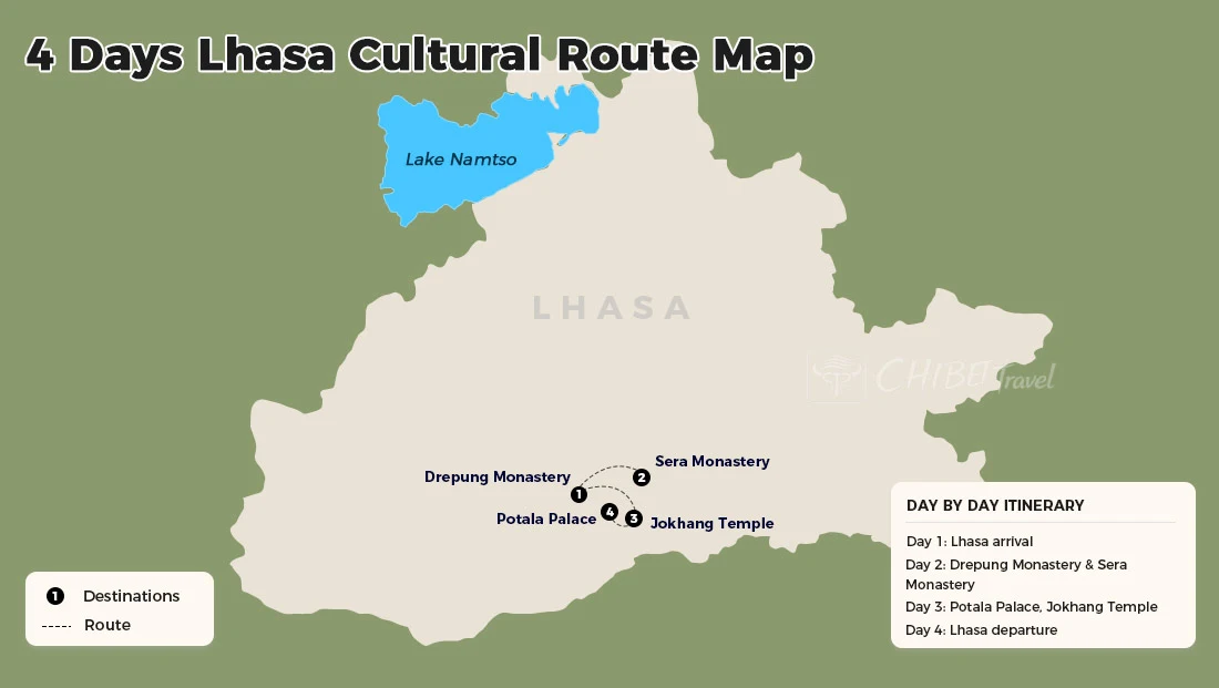 Lhasa cultural route map