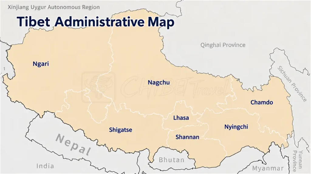 Tibet Administrative Map
