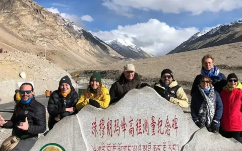 Scenic view from Lhasa Everest Base Camp and Namtso Lake group tour in Tibet